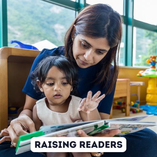 mother reading to a kid
